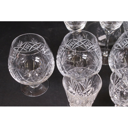 119 - Collection of glass to include cut glass vase, Royal Brierly cut crystal rose bowl, Bristol blue gla... 