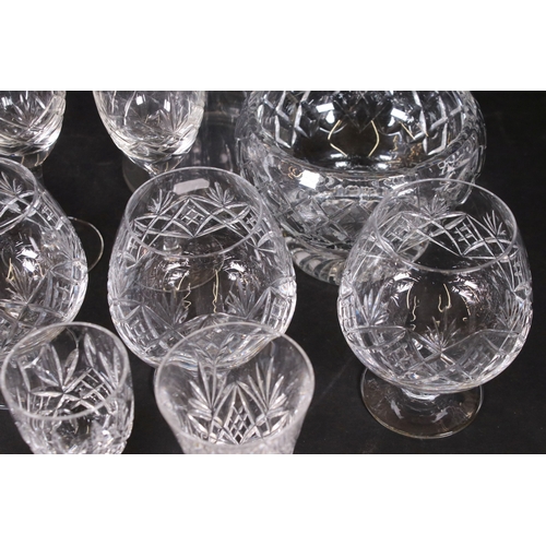 119 - Collection of glass to include cut glass vase, Royal Brierly cut crystal rose bowl, Bristol blue gla... 