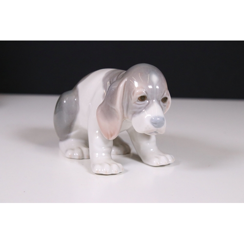 122 - Collection of Lladro and Nao dog related figurines to include 5401, Collectors Society 1989, 7612 5t... 