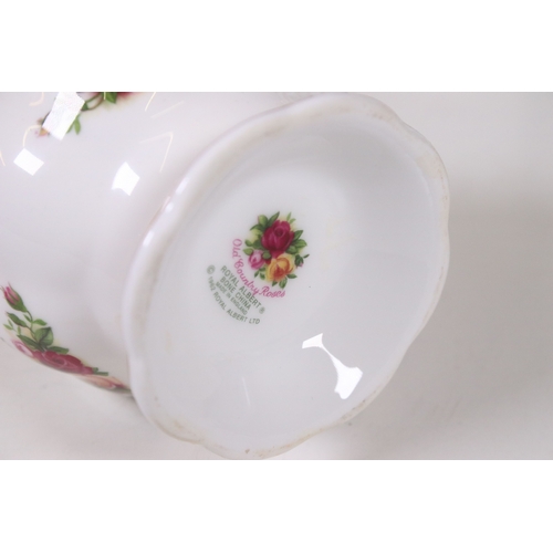 124 - Royal Albert 'Old Country Roses' items to include four vases in varying forms, trinket box, floral d... 