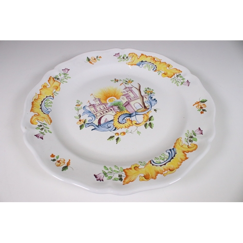 127 - Refinery of Castellon Spanish display plate 1995, hand painted and signed to back together, 32cm dia... 