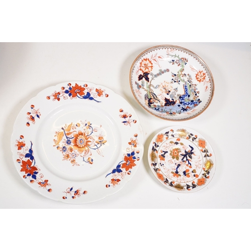 145 - Assortment of Chinese style plates, dishes and a platter to include Spode, Bandbach & Co and A.Bros ... 