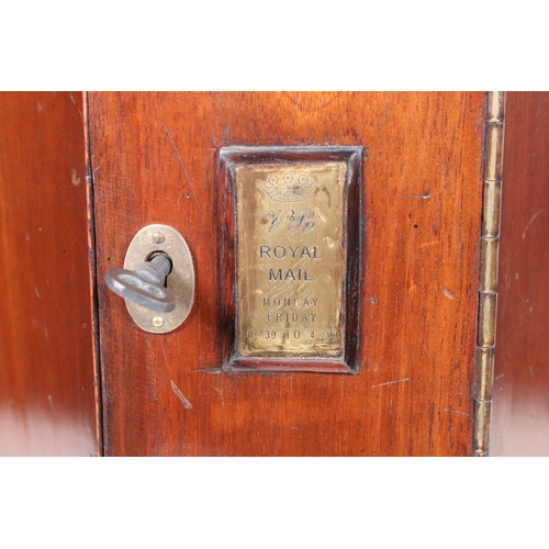 162 - Victorian style fruitwood miniature postbox