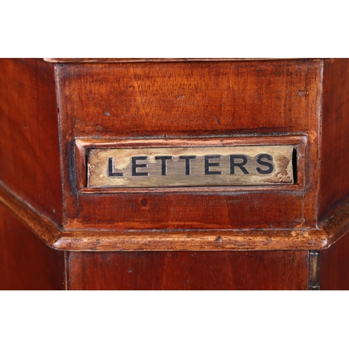 162 - Victorian style fruitwood miniature postbox