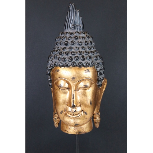 171 - Modern Thai Buddha head table lamp on stand, approx. H 54cm