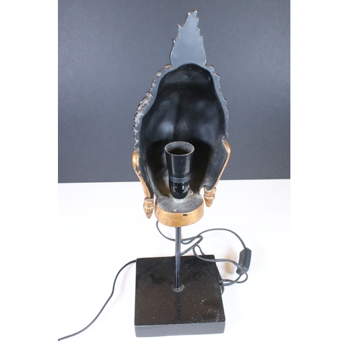 171 - Modern Thai Buddha head table lamp on stand, approx. H 54cm