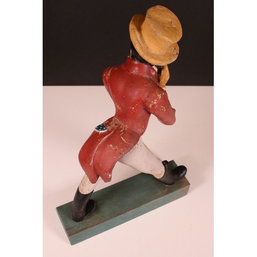 191 - Johnnie Walker 'Scotch Whisky' vintage advertising figure on wooden stand, H 39cm