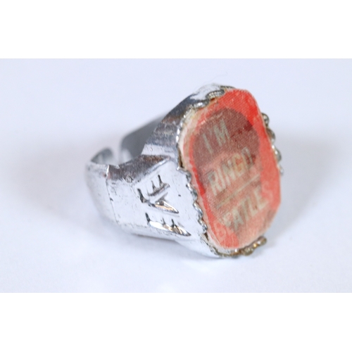 227 - The Beatles - original set of four 1960’s flasher rings showing an image of each Beatle and flashing... 