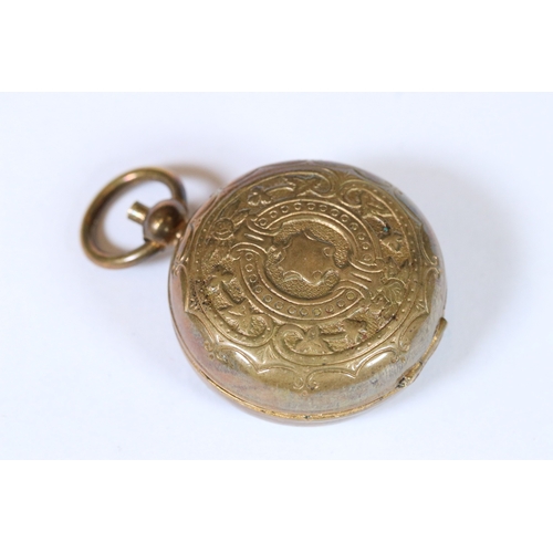 230 - 19th century brass sovereign case, the interior spring mechanism having a faux Victoria cover, 3cm d... 