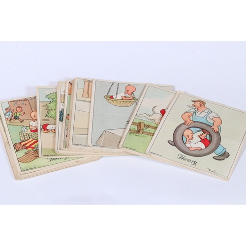 239 - A small collection Henry cigarette cards by J. Wix & Sons Ltd together with a set of flag playing ca... 