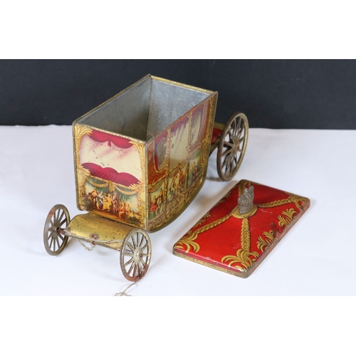 242 - A vintage W. & R. Jacob & Co Ltd biscuit tin in the form of a rolling carriage.