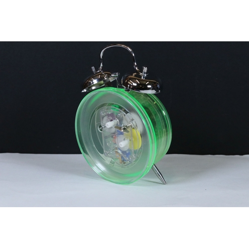 256 - Retro Lucite skeleton clock Smiya Smica by Henteco