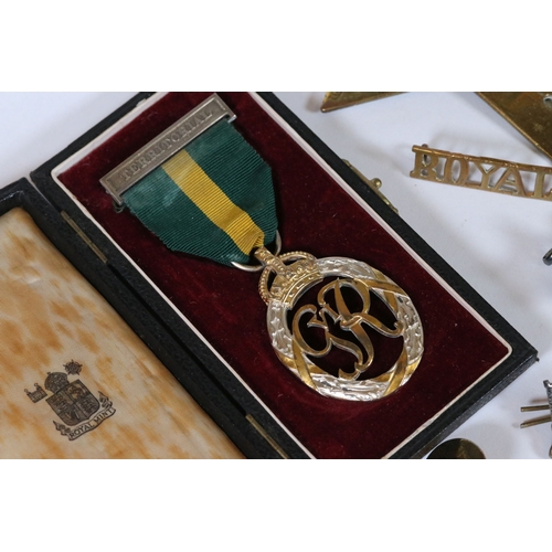 258 - A King George VI Territorial medal mounted to original ribbon and within original fitted display cas... 