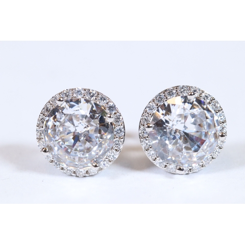 276 - Pair of silver Swarovski crystal earrings