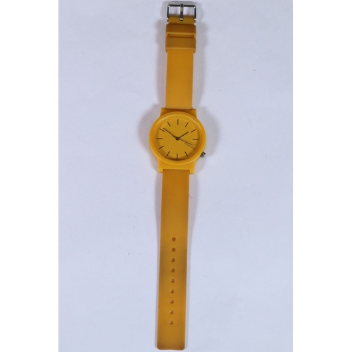 278 - Retro yellow 'The Fat Wizzard' by Komono wristwatch