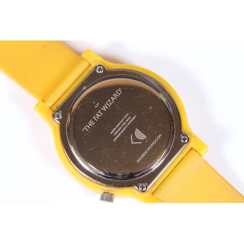 278 - Retro yellow 'The Fat Wizzard' by Komono wristwatch