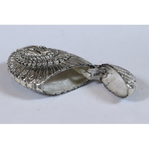 287 - Silver plated peacock vesta case