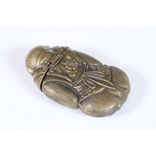 297 - Brass cased monkey vesta