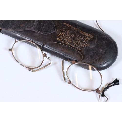 305 - A pair of gold plated specatacles together with Victorian spectacles and lorgnettes.