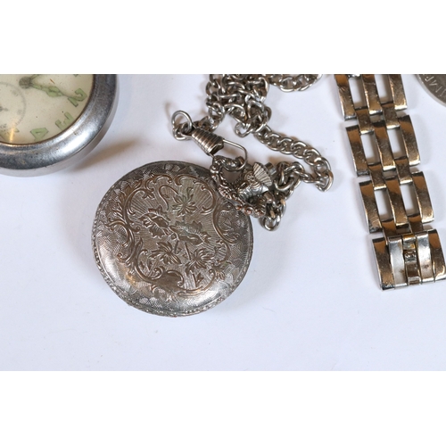 308 - A small group of mixed collectables to include British full size world war two medals, pocket watch ... 