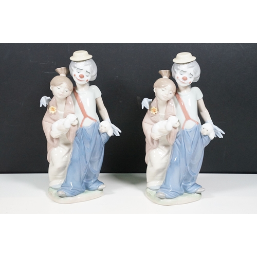 41A - Quantity of Lladro clowns in various poses to include 1500, signed to base, 5813, 7686, 5278 and Nao... 