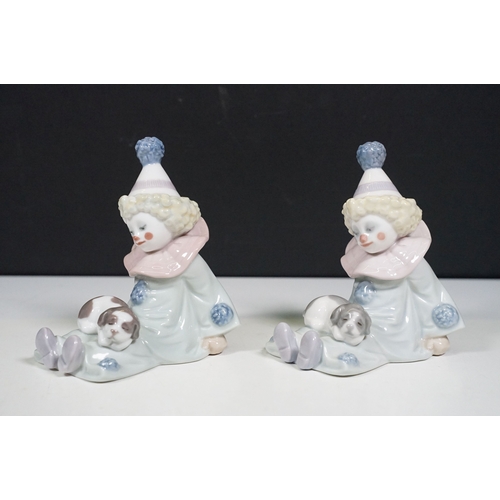 41A - Quantity of Lladro clowns in various poses to include 1500, signed to base, 5813, 7686, 5278 and Nao... 