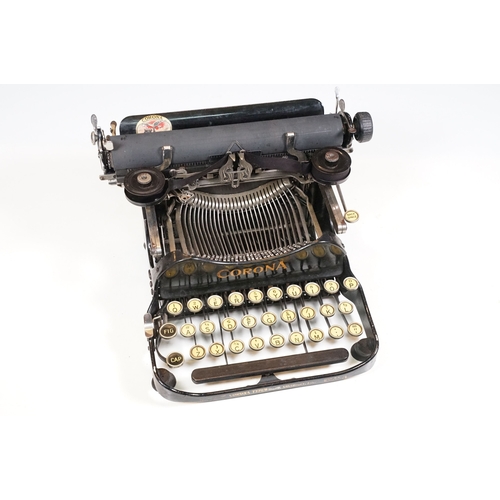 460 - Early 20th century Corona 'The personal writing machine' typewriter in original box with instruction... 