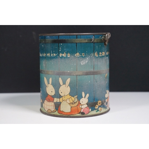 466 - William Crawford & Sons Ltd, Mabel Lucie Atwell 'Kiddibics' vintage biscuit money box in house shape... 