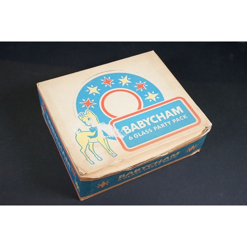 471 - Vintage Babycham promotional items to include coasters, one party pack box of six glasses and sevent... 