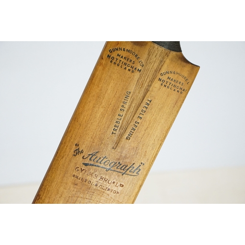 476 - Vintage Willow Glider cricket bat together with a willow Gunn & Moore Ltd, 'The Autograph' bat, Cont... 