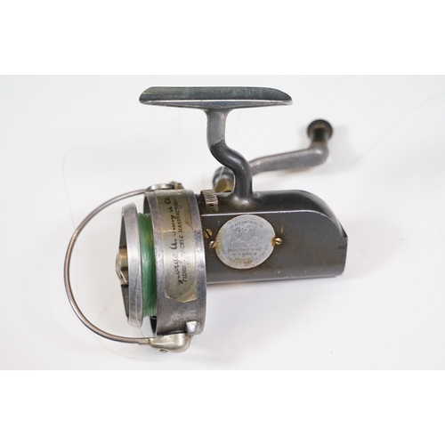 477 - Fishing reels including Pridex, J.W Young & Sons, Popular Allcocks, Intrepid Rimfly, The 'Altex' by ... 