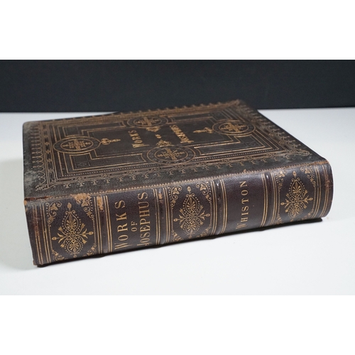 505 - Works of Josephus by William Whiston book together with a bag of mixed spectacles, two pairs of case... 