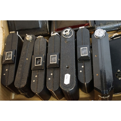 507 - Quantity of various folding box cameras to include Kodak, Aplanat etc (1box)