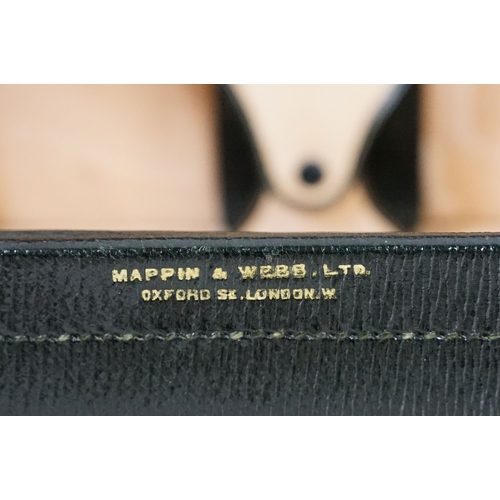 516 - Early 20th century Mappin & Webb vanity travelling case, leather with silk lining, Mappin & Webb, Ox... 