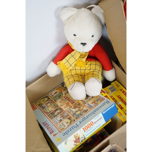 520 - Large collection of Rupert the Bear memorabilia to include Arden Sculptures, Wedgwood ceramic items,... 