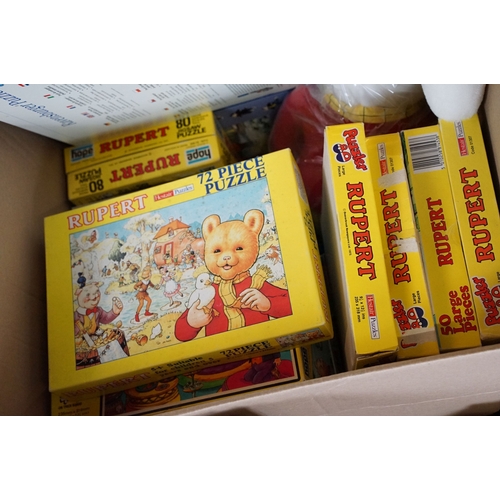 520 - Large collection of Rupert the Bear memorabilia to include Arden Sculptures, Wedgwood ceramic items,... 