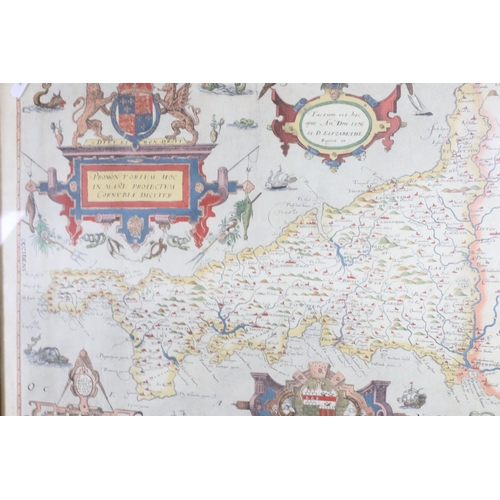 553 - Maps - collection of seven maps, to include: two maps of Kent, all framed and glazed (7)