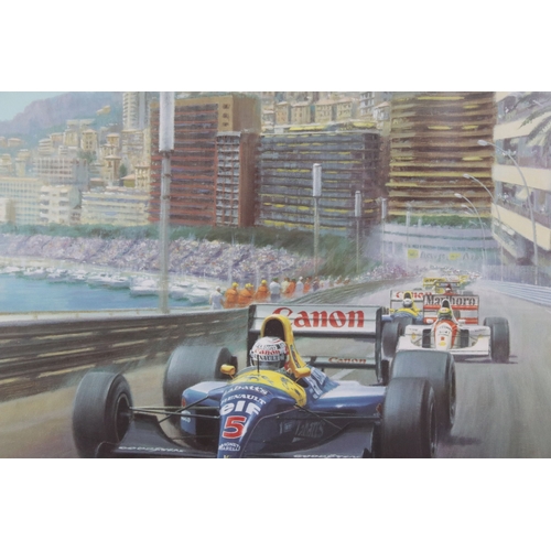 580 - After Tony Smith, 'Battle Royale', 50th Grand Prix de Monaco 31 May 1992, limited edition print, sig... 