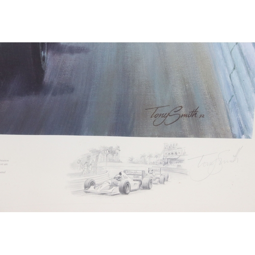 580 - After Tony Smith, 'Battle Royale', 50th Grand Prix de Monaco 31 May 1992, limited edition print, sig... 