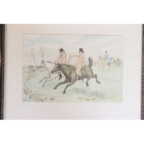 625 - 19th century satirical print, General Frost shaveing little Boney, hand-coloured etching, 34.5 x 23.... 