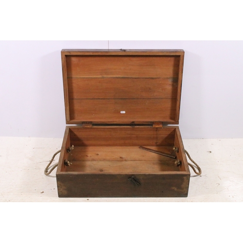 518 - Group of vintage boxes to include metal W.B.A example, H 23cm, W 39cm, D 26cm and two wooden boxes, ... 