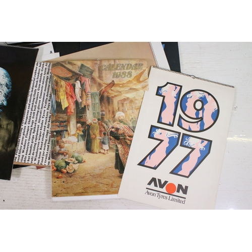 616A - Quantity of 20th century trade calendars to include Avon, Dunlop, Motorway, Gulf Air, Pirelli, Brade... 