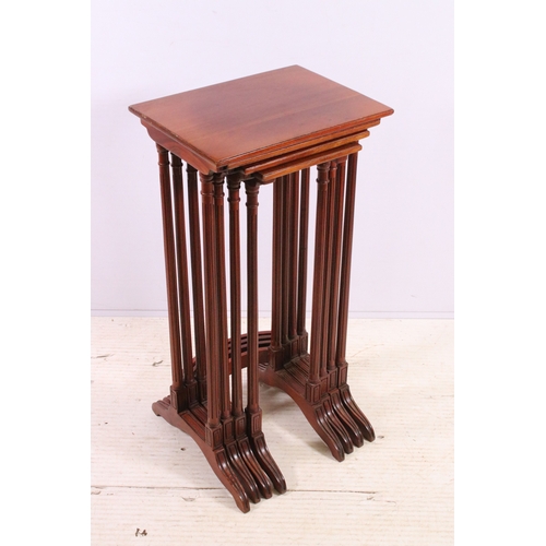 655 - Small nest of four tables, largest H 71cm, W 36cm, D 26cm