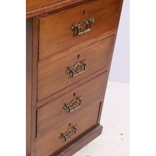 683 - Mahogany lift up lid writing desk with leather slope and stationary organiser beneath liftable cover... 