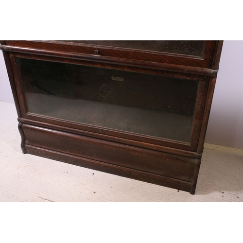 692 - Early 20th century oak 'The Globe-Wernicke Co Ltd' two shelf bookcase with two liftable glazed doors... 