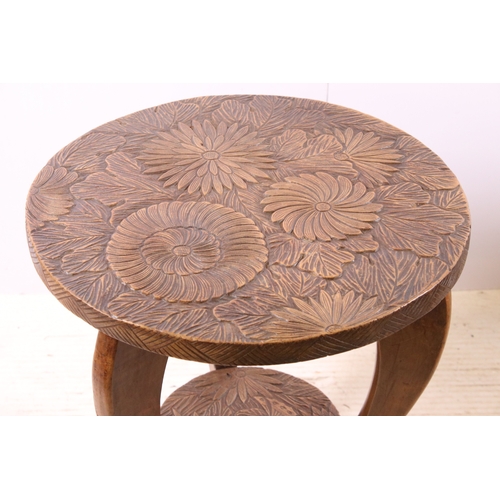 694 - Vintage Liberty style occasional table, H 51cm, 44.5cm diameter