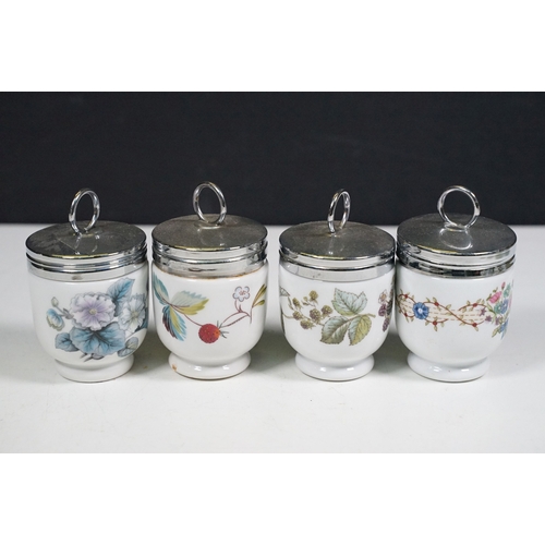 133 - Portmeirion 'The Botanic Garden' storage jars and five bowls together with Yankee candle burner and ... 