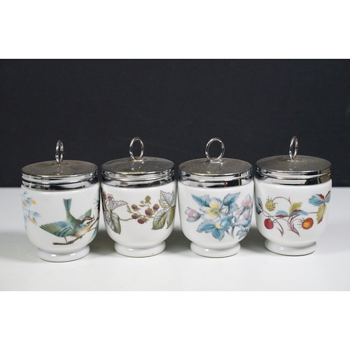 133 - Portmeirion 'The Botanic Garden' storage jars and five bowls together with Yankee candle burner and ... 