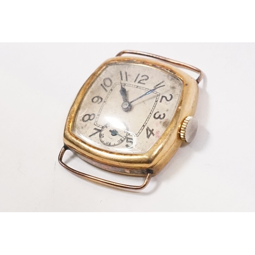 304A - An early 20th century 18k gold cased ladies wristwatch.