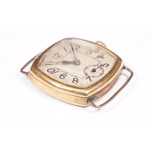 304A - An early 20th century 18k gold cased ladies wristwatch.